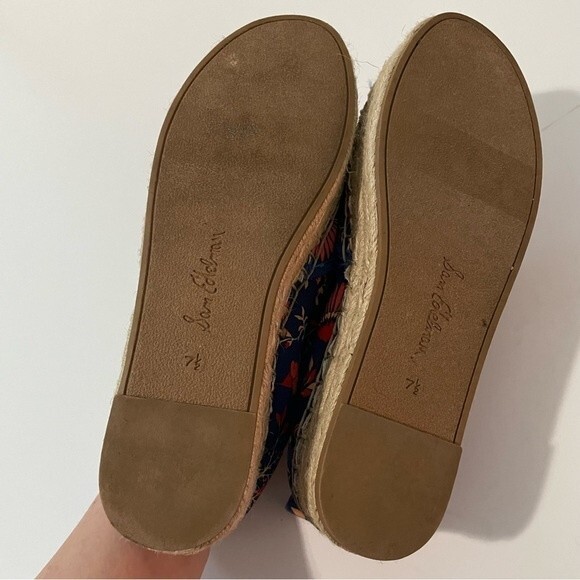 Sam Edelman‎ Carrin Blue Floral Slip-On Espadrilles Size 7.5 - Picture 9 of 12